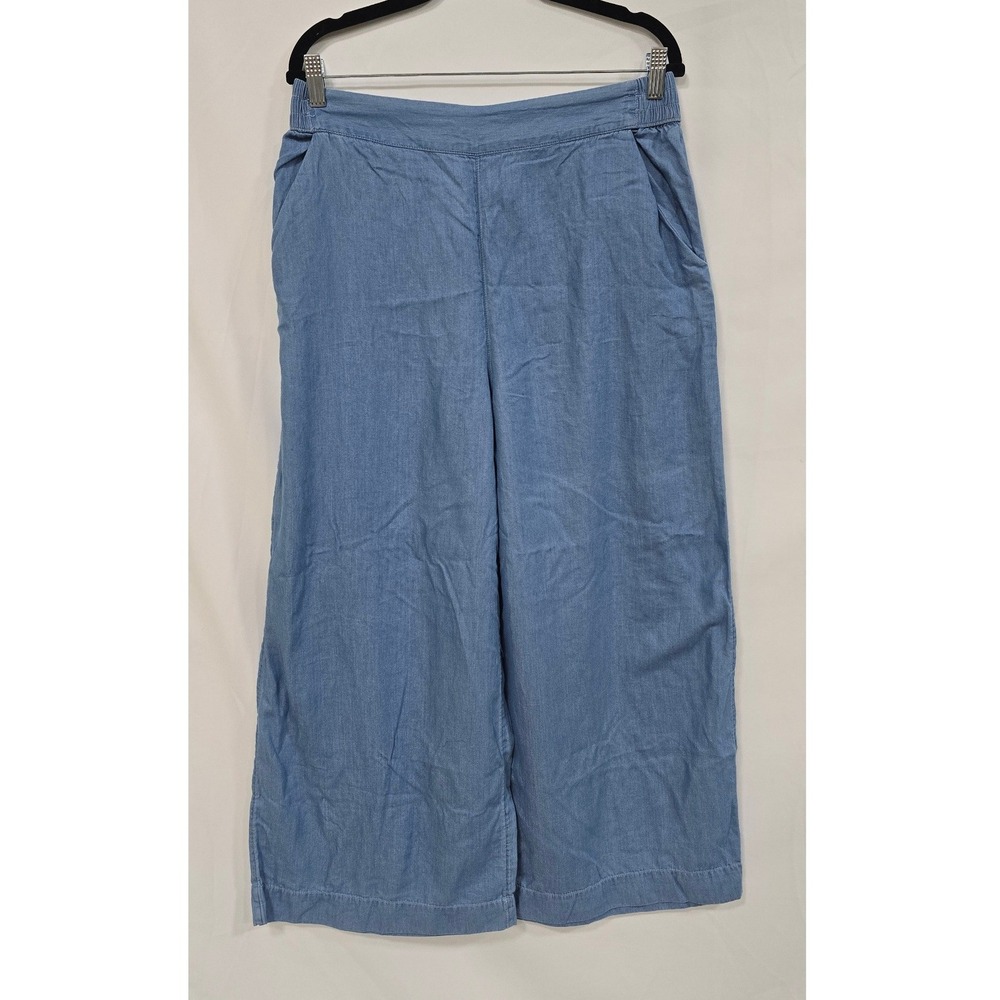 Jessica Simpson women L wide leg pull on pants boho coastal relax vacation